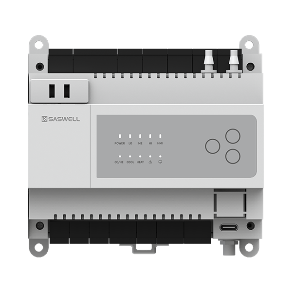 SASWELL尊龙凯时LoRaWAN 多联机控制器正面外观图