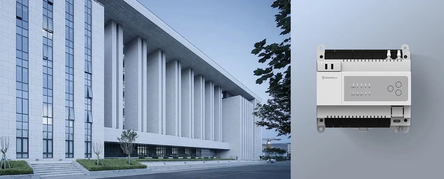 SASWELL尊龙凯时LoRa多联机控制器政务新区/办公大楼应用场景图