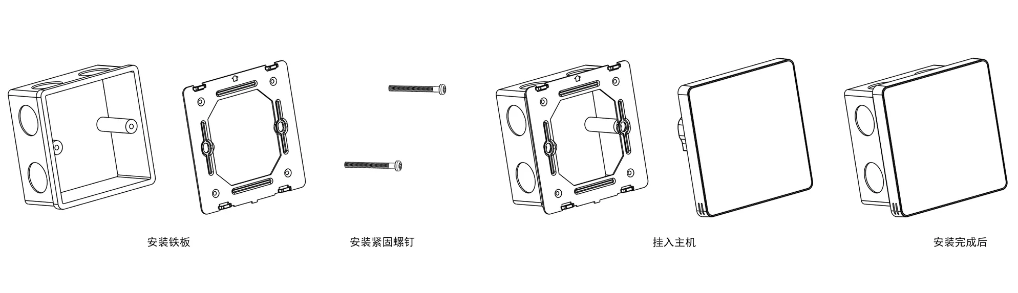 SASWELL森威�?寸彩屏直流无刷露点温控器产品安装示意�? srcset=